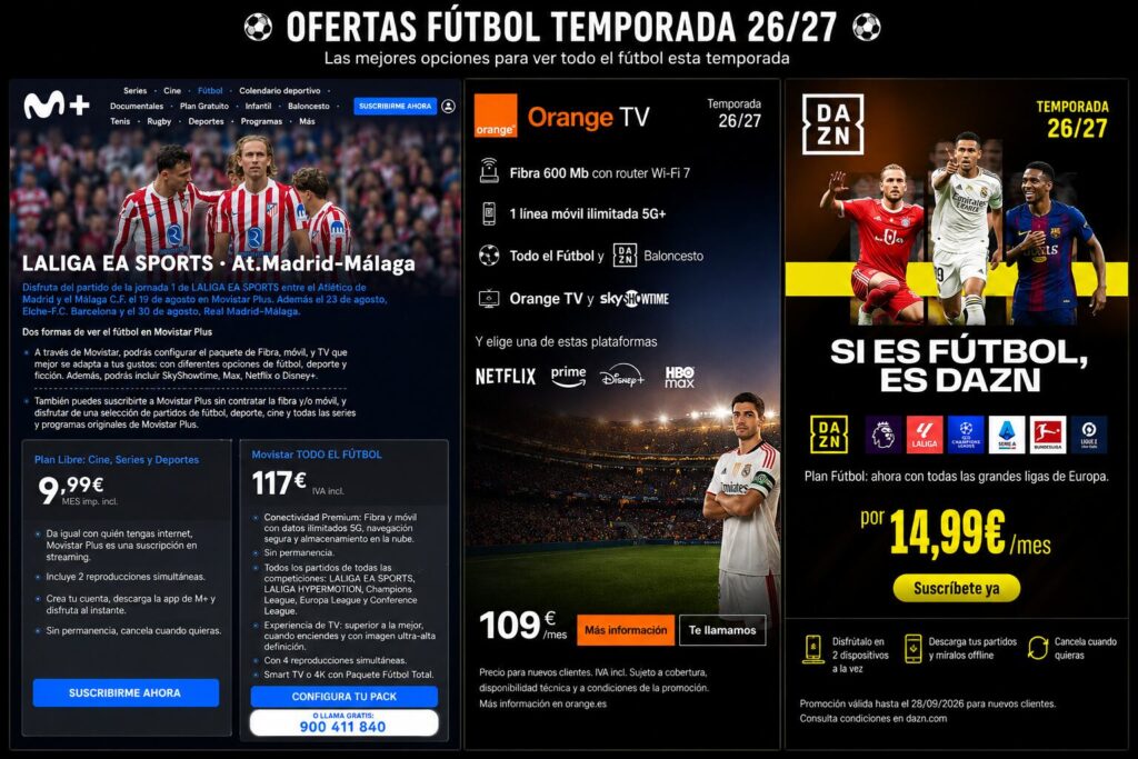 El fútbol televisado se encarece hasta un 5%: lo que cuesta ver LaLiga en la temporada 2026/2027
